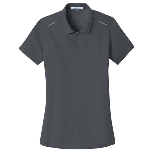 Women's Pinpoint Mesh Zip Polo Thumbnail