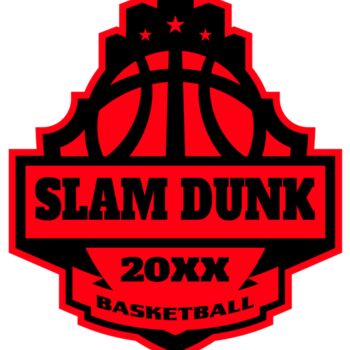 SLAM DUNK Basketball Logo Template Thumbnail