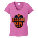 Women's Heavy Cotton 100% Cotton V Neck T Shirt Thumbnail