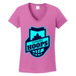 Women's Heavy Cotton 100% Cotton V Neck T Shirt Thumbnail