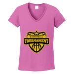 Women's Heavy Cotton 100% Cotton V Neck T Shirt Thumbnail