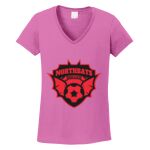 Women's Heavy Cotton 100% Cotton V Neck T Shirt Thumbnail