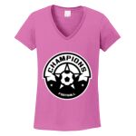 Women's Heavy Cotton 100% Cotton V Neck T Shirt Thumbnail