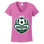Women's Heavy Cotton 100% Cotton V Neck T Shirt Thumbnail