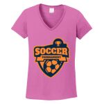 Women's Heavy Cotton 100% Cotton V Neck T Shirt Thumbnail