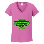 Women's Heavy Cotton 100% Cotton V Neck T Shirt Thumbnail