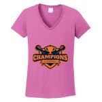 Women's Heavy Cotton 100% Cotton V Neck T Shirt Thumbnail