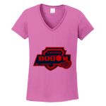 Women's Heavy Cotton 100% Cotton V Neck T Shirt Thumbnail