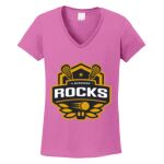 Women's Heavy Cotton 100% Cotton V Neck T Shirt Thumbnail