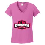 Women's Heavy Cotton 100% Cotton V Neck T Shirt Thumbnail