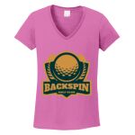 Women's Heavy Cotton 100% Cotton V Neck T Shirt Thumbnail