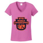 Women's Heavy Cotton 100% Cotton V Neck T Shirt Thumbnail
