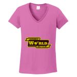 Women's Heavy Cotton 100% Cotton V Neck T Shirt Thumbnail