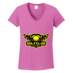 Women's Heavy Cotton 100% Cotton V Neck T Shirt Thumbnail