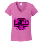 Women's Heavy Cotton 100% Cotton V Neck T Shirt Thumbnail