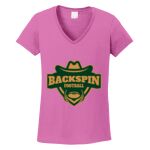 Women's Heavy Cotton 100% Cotton V Neck T Shirt Thumbnail