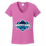 Women's Heavy Cotton 100% Cotton V Neck T Shirt Thumbnail