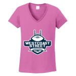 Women's Heavy Cotton 100% Cotton V Neck T Shirt Thumbnail