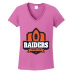 Women's Heavy Cotton 100% Cotton V Neck T Shirt Thumbnail