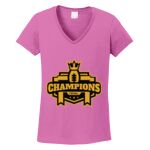 Women's Heavy Cotton 100% Cotton V Neck T Shirt Thumbnail