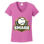 Women's Heavy Cotton 100% Cotton V Neck T Shirt Thumbnail