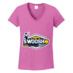Women's Heavy Cotton 100% Cotton V Neck T Shirt Thumbnail