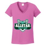 Women's Heavy Cotton 100% Cotton V Neck T Shirt Thumbnail