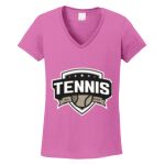 Women's Heavy Cotton 100% Cotton V Neck T Shirt Thumbnail