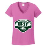 Women's Heavy Cotton 100% Cotton V Neck T Shirt Thumbnail