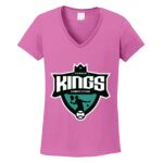 Women's Heavy Cotton 100% Cotton V Neck T Shirt Thumbnail