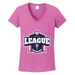 Women's Heavy Cotton 100% Cotton V Neck T Shirt Thumbnail