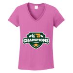 Women's Heavy Cotton 100% Cotton V Neck T Shirt Thumbnail