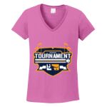 Women's Heavy Cotton 100% Cotton V Neck T Shirt Thumbnail