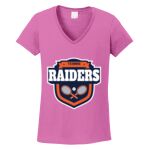 Women's Heavy Cotton 100% Cotton V Neck T Shirt Thumbnail