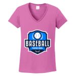 Women's Heavy Cotton 100% Cotton V Neck T Shirt Thumbnail