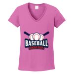Women's Heavy Cotton 100% Cotton V Neck T Shirt Thumbnail