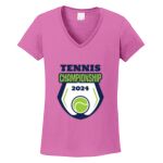 Women's Heavy Cotton 100% Cotton V Neck T Shirt Thumbnail