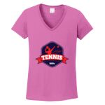 Women's Heavy Cotton 100% Cotton V Neck T Shirt Thumbnail