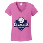 Women's Heavy Cotton 100% Cotton V Neck T Shirt Thumbnail