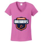 Women's Heavy Cotton 100% Cotton V Neck T Shirt Thumbnail