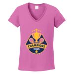 Women's Heavy Cotton 100% Cotton V Neck T Shirt Thumbnail