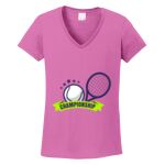 Women's Heavy Cotton 100% Cotton V Neck T Shirt Thumbnail