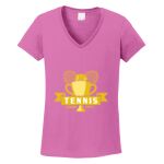 Women's Heavy Cotton 100% Cotton V Neck T Shirt Thumbnail