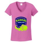 Women's Heavy Cotton 100% Cotton V Neck T Shirt Thumbnail