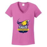 Women's Heavy Cotton 100% Cotton V Neck T Shirt Thumbnail