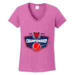 Women's Heavy Cotton 100% Cotton V Neck T Shirt Thumbnail