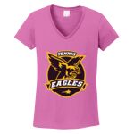 Women's Heavy Cotton 100% Cotton V Neck T Shirt Thumbnail
