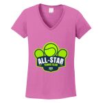 Women's Heavy Cotton 100% Cotton V Neck T Shirt Thumbnail