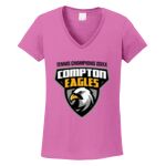 Women's Heavy Cotton 100% Cotton V Neck T Shirt Thumbnail