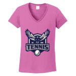 Women's Heavy Cotton 100% Cotton V Neck T Shirt Thumbnail
